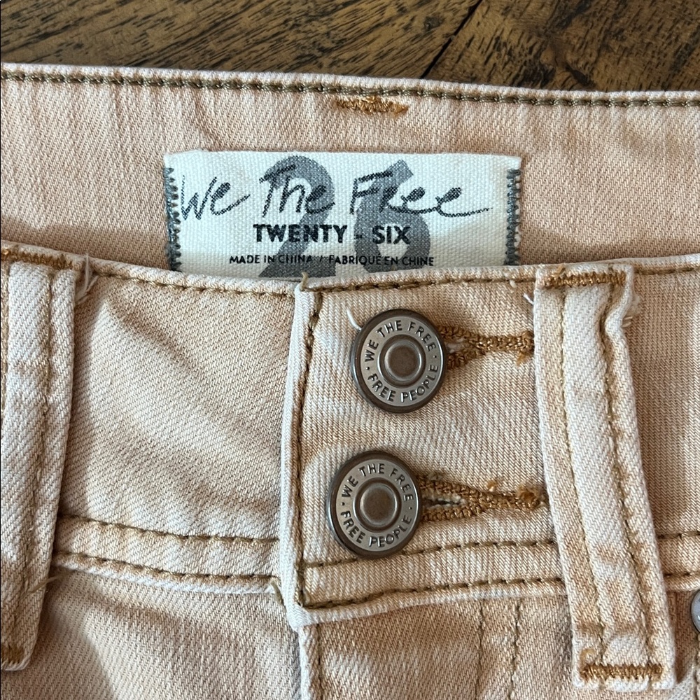 We The Free (Free People) High Rise Skinny  Ankle Jeans, Stretch, Raw Edge sz 26 - Picture 3 of 8